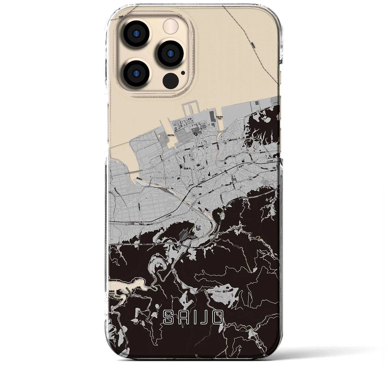 【西条(愛媛県)】地図柄iPhoneケース(クリアタイプ)