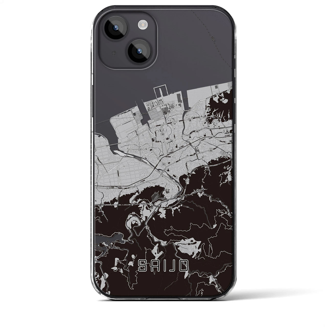 【西条(愛媛県)】地図柄iPhoneケース(クリアタイプ)