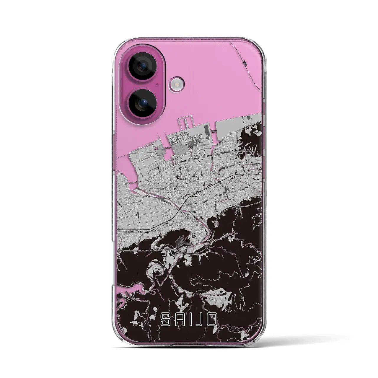 【西条(愛媛県)】地図柄iPhoneケース(クリアタイプ)
