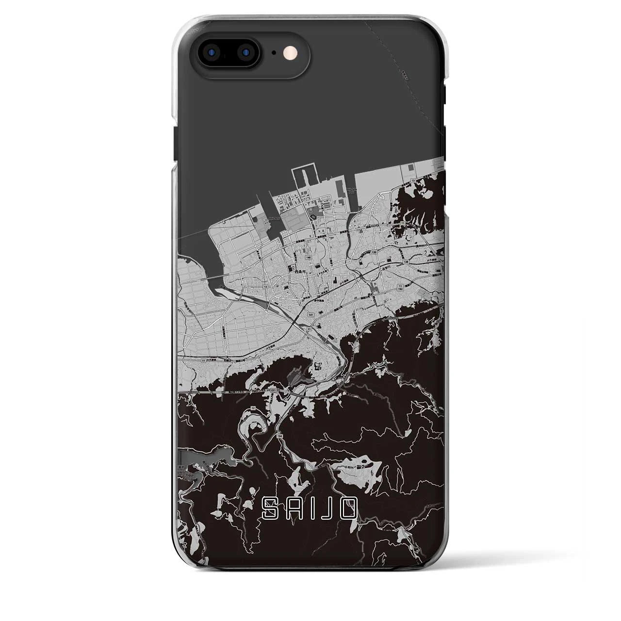 【西条(愛媛県)】地図柄iPhoneケース(クリアタイプ)