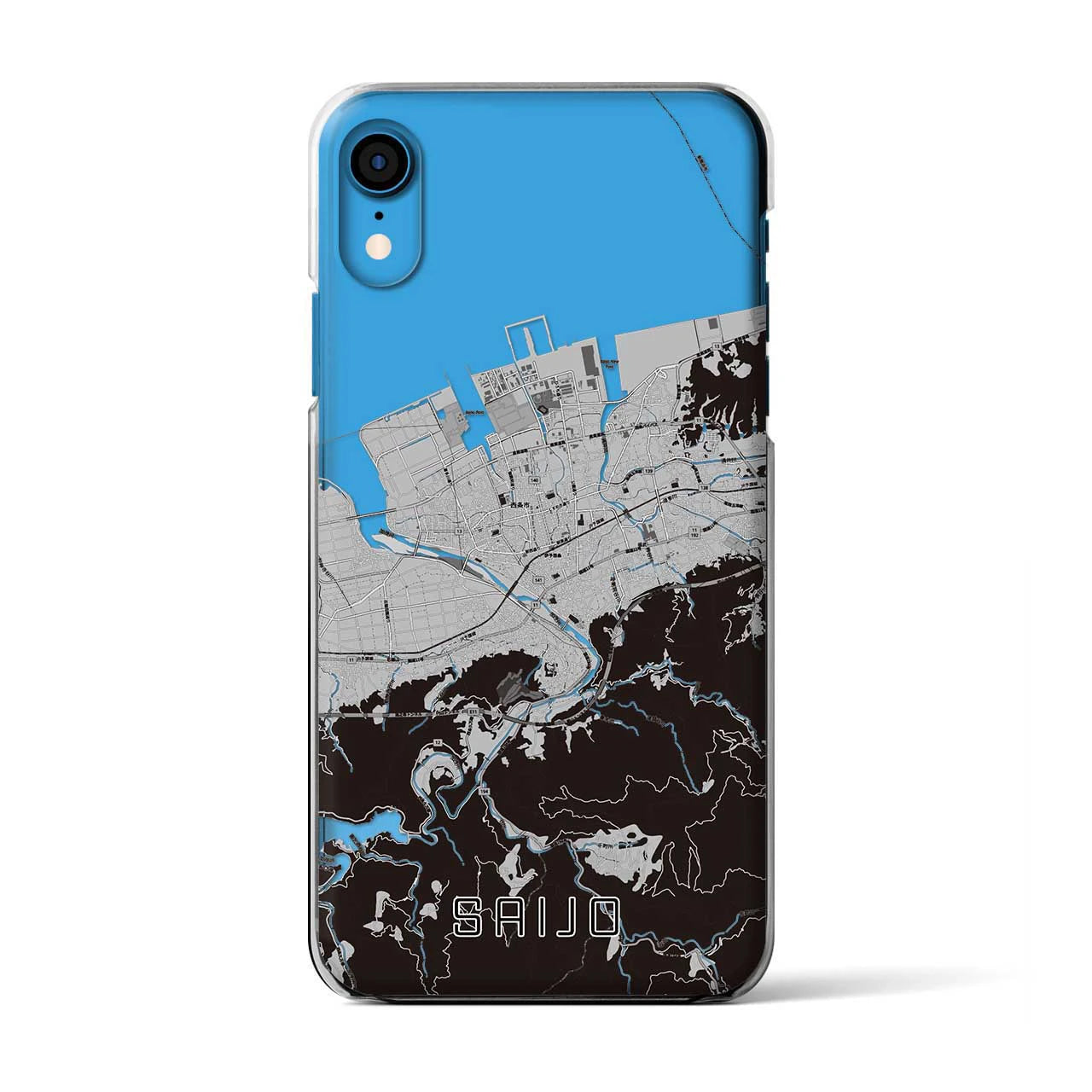 【西条(愛媛県)】地図柄iPhoneケース(クリアタイプ)