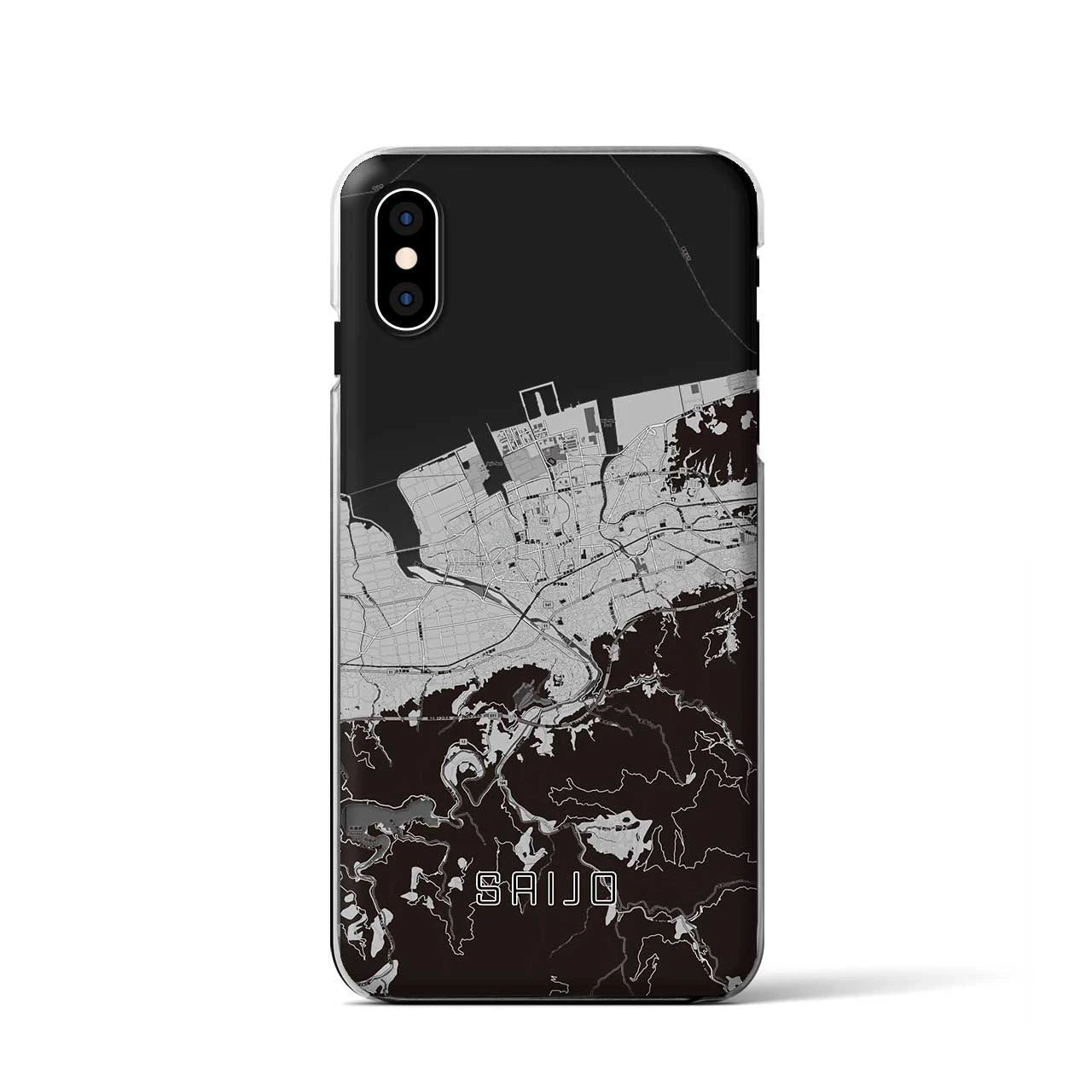 【西条(愛媛県)】地図柄iPhoneケース(クリアタイプ)