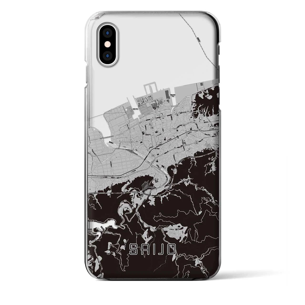 【西条(愛媛県)】地図柄iPhoneケース(クリアタイプ)