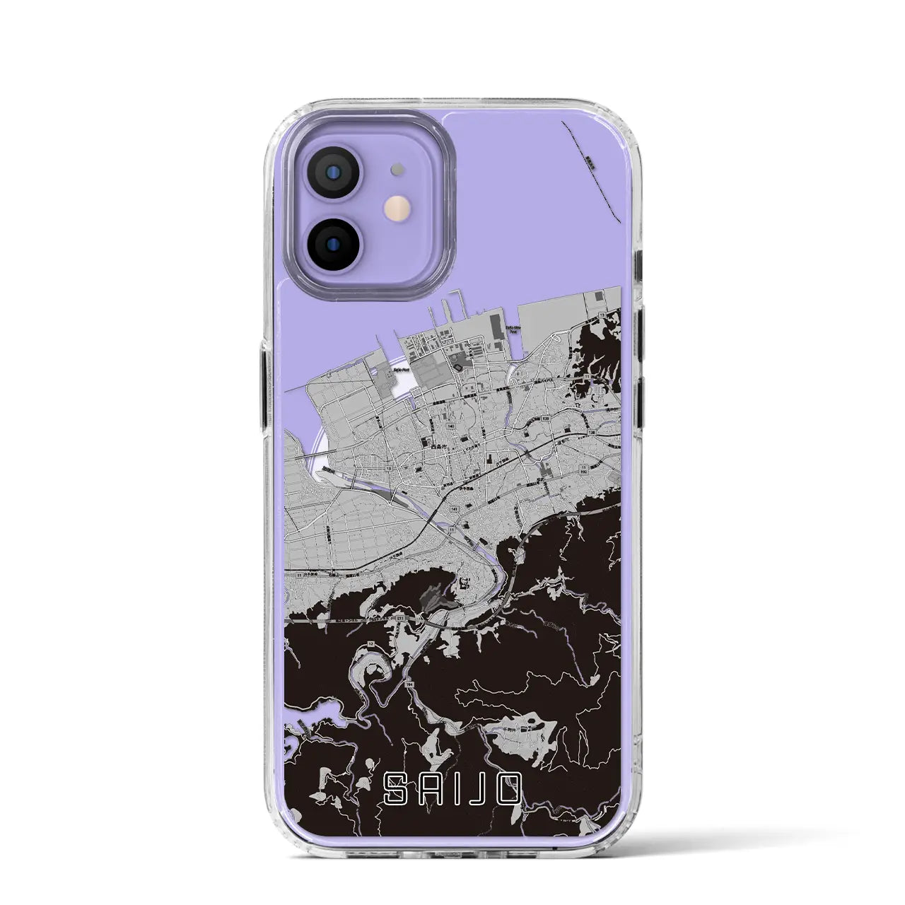 【西条(愛媛県)】地図柄iPhoneケース(MagSafeタイプ)