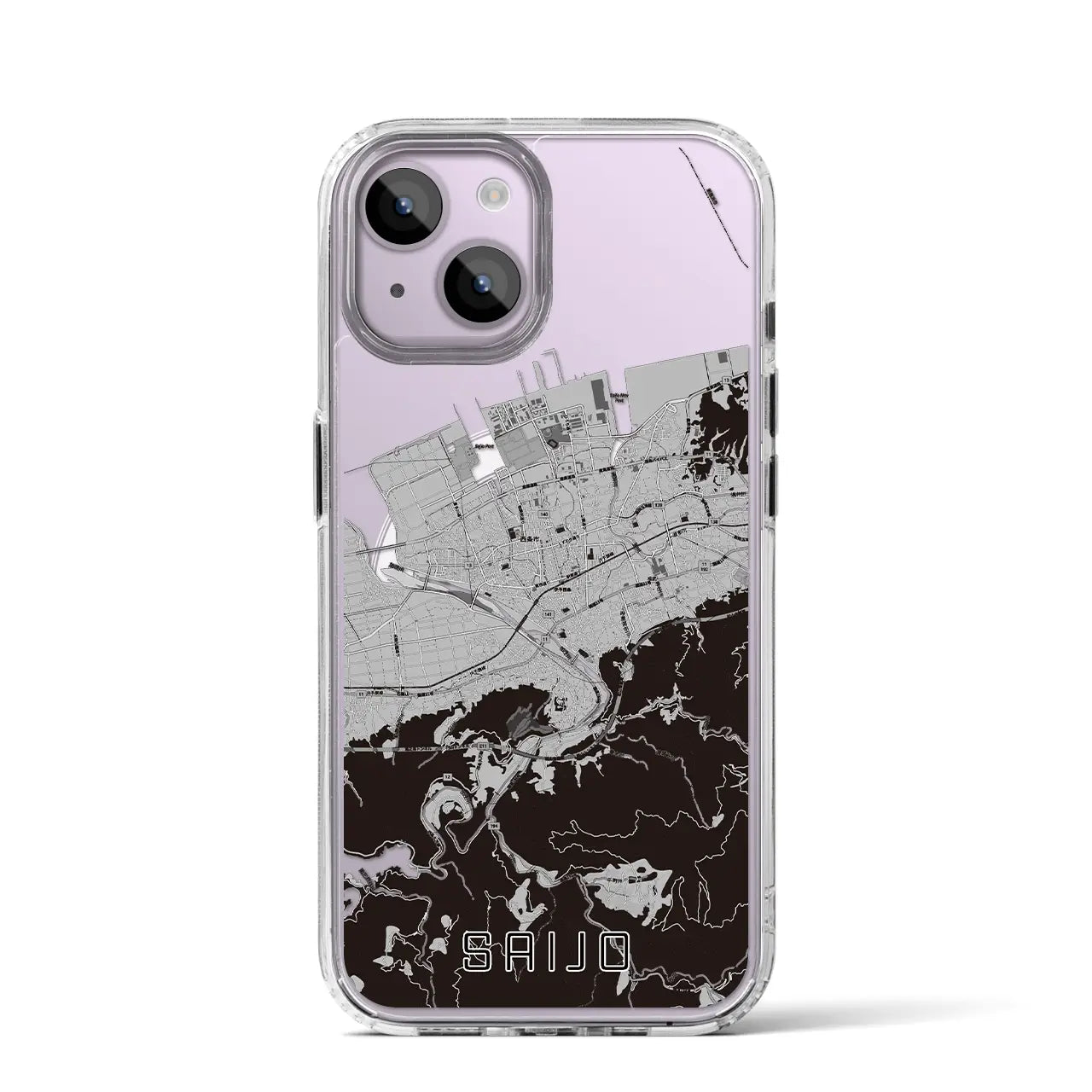 【西条(愛媛県)】地図柄iPhoneケース(MagSafeタイプ)