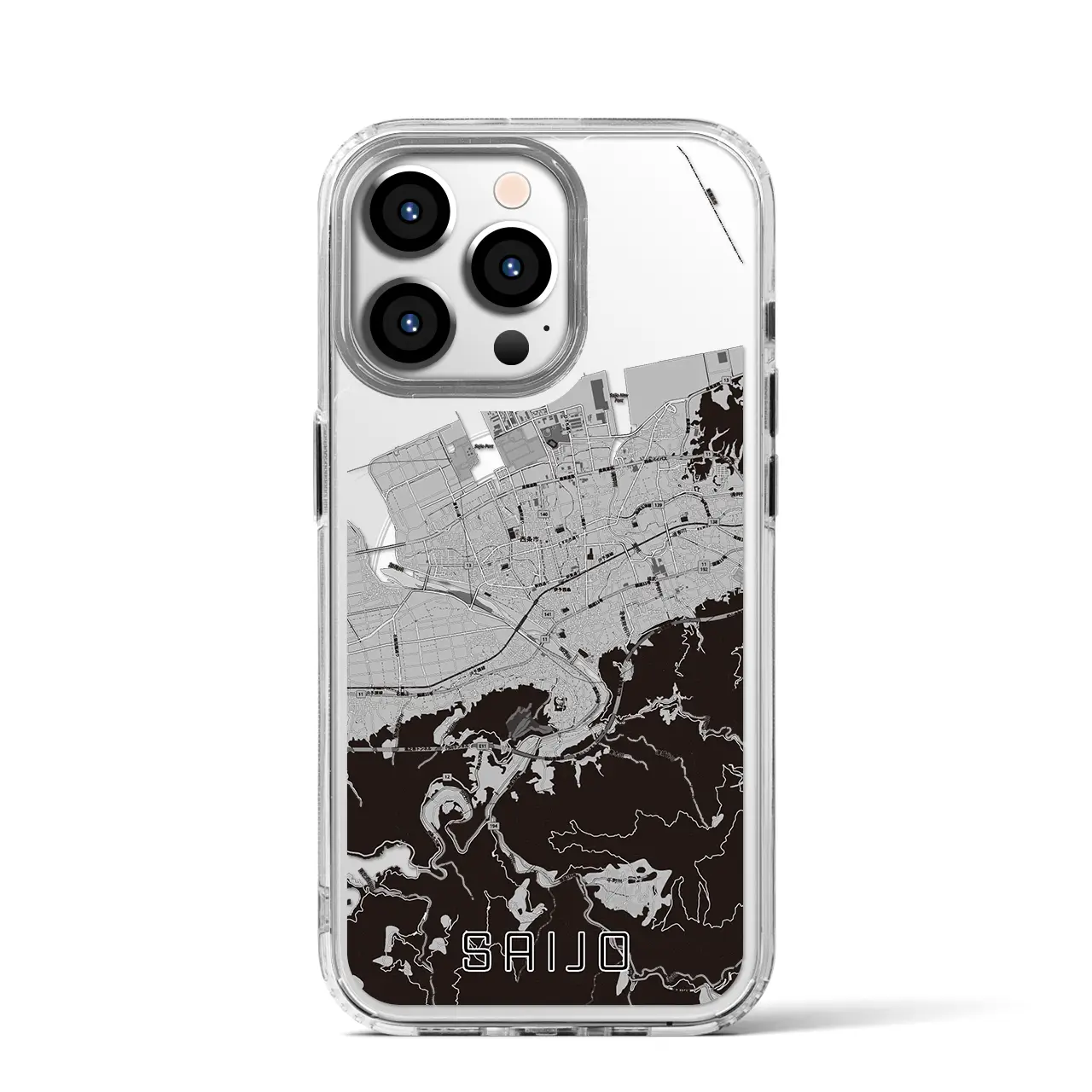 【西条(愛媛県)】地図柄iPhoneケース(MagSafeタイプ)