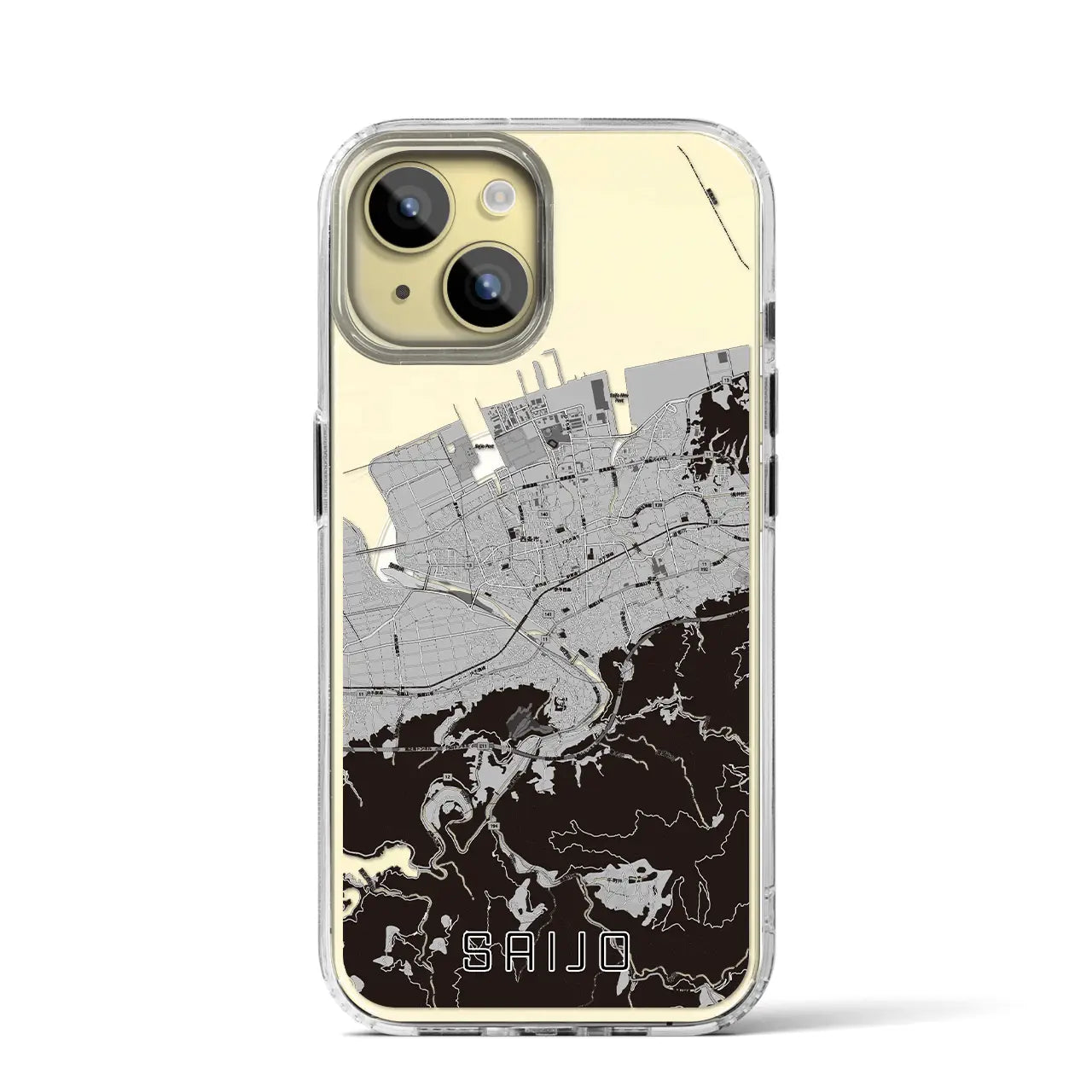 【西条(愛媛県)】地図柄iPhoneケース(MagSafeタイプ)