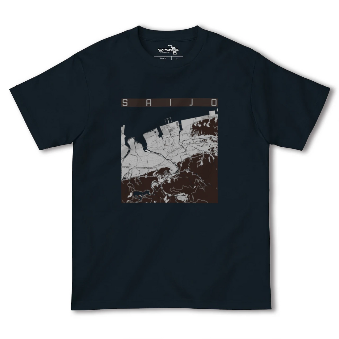 【西条(愛媛県)】地図柄ヘビーウェイトTシャツ