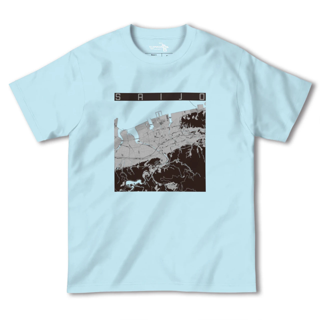 【西条(愛媛県)】地図柄ヘビーウェイトTシャツ