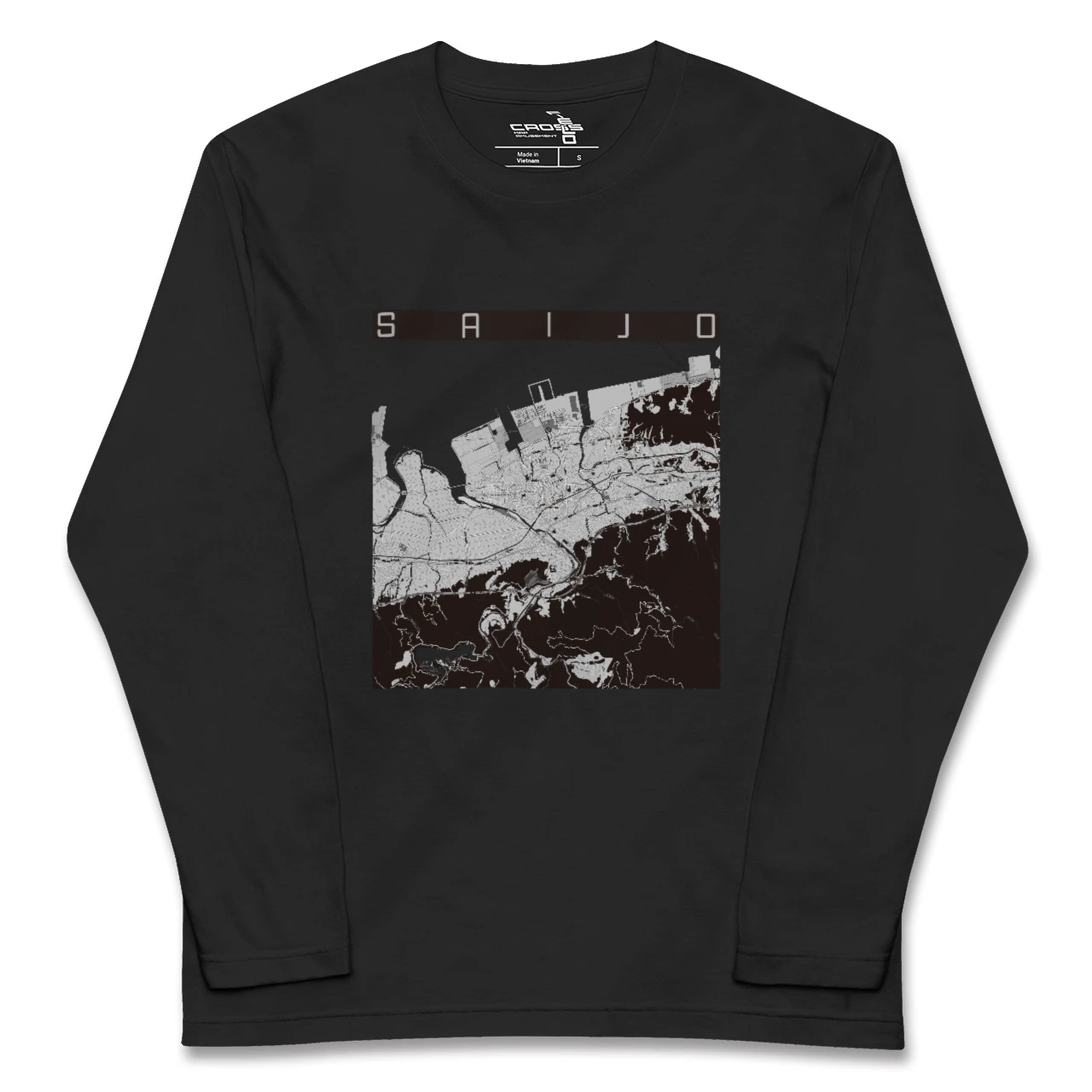 【西条(愛媛県)】地図柄ロングスリーブTシャツ