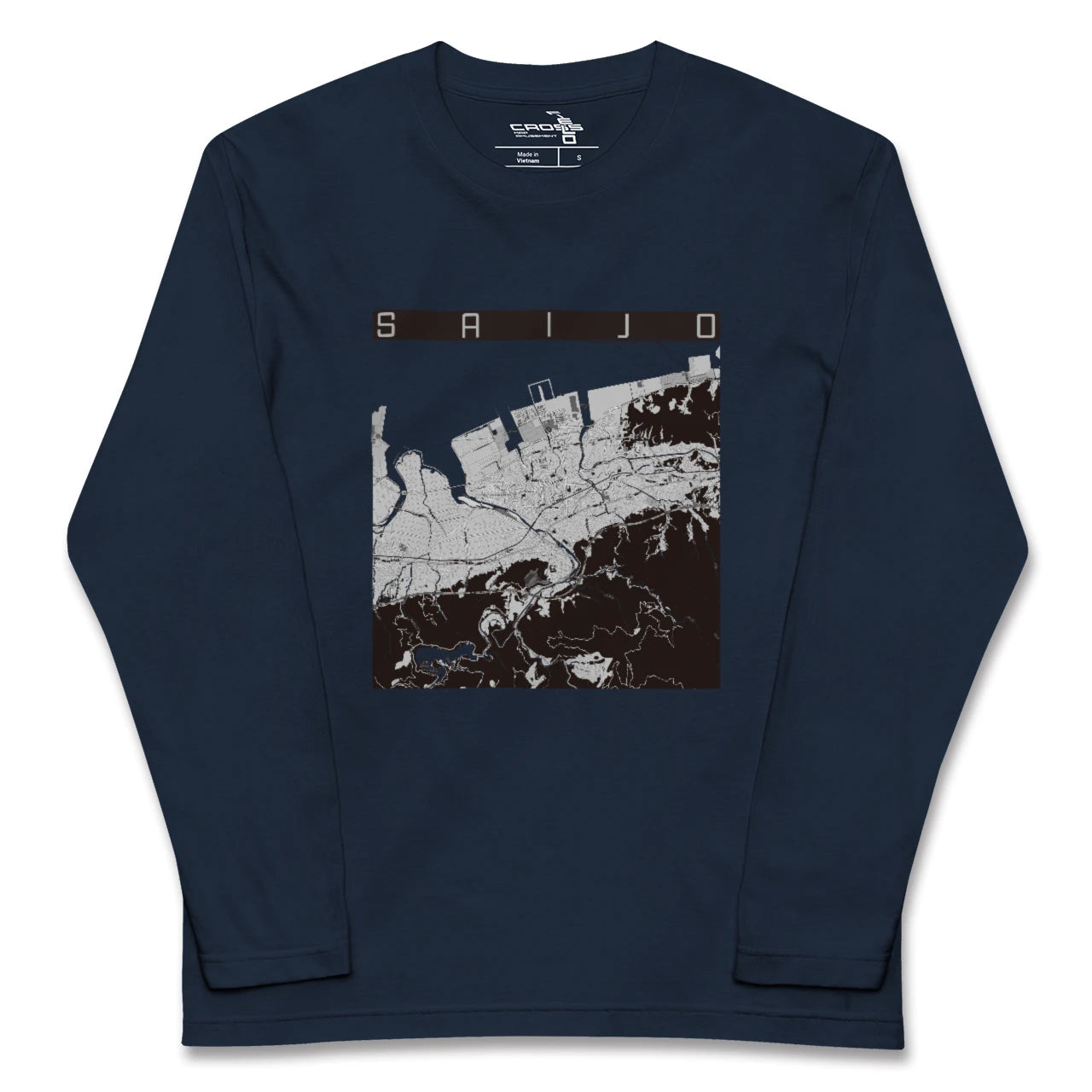 【西条(愛媛県)】地図柄ロングスリーブTシャツ