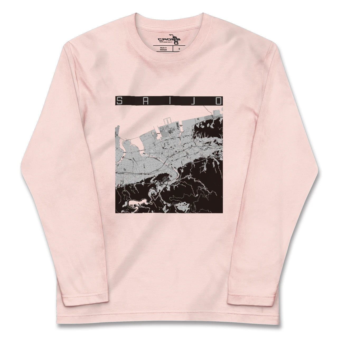 【西条(愛媛県)】地図柄ロングスリーブTシャツ