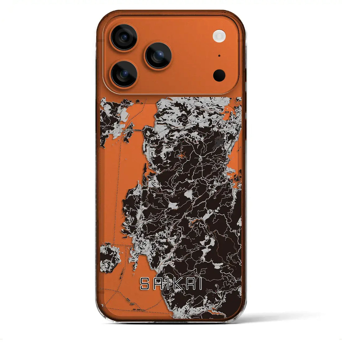 【西海(長崎県)】地図柄iPhoneケース(クリアタイプ)