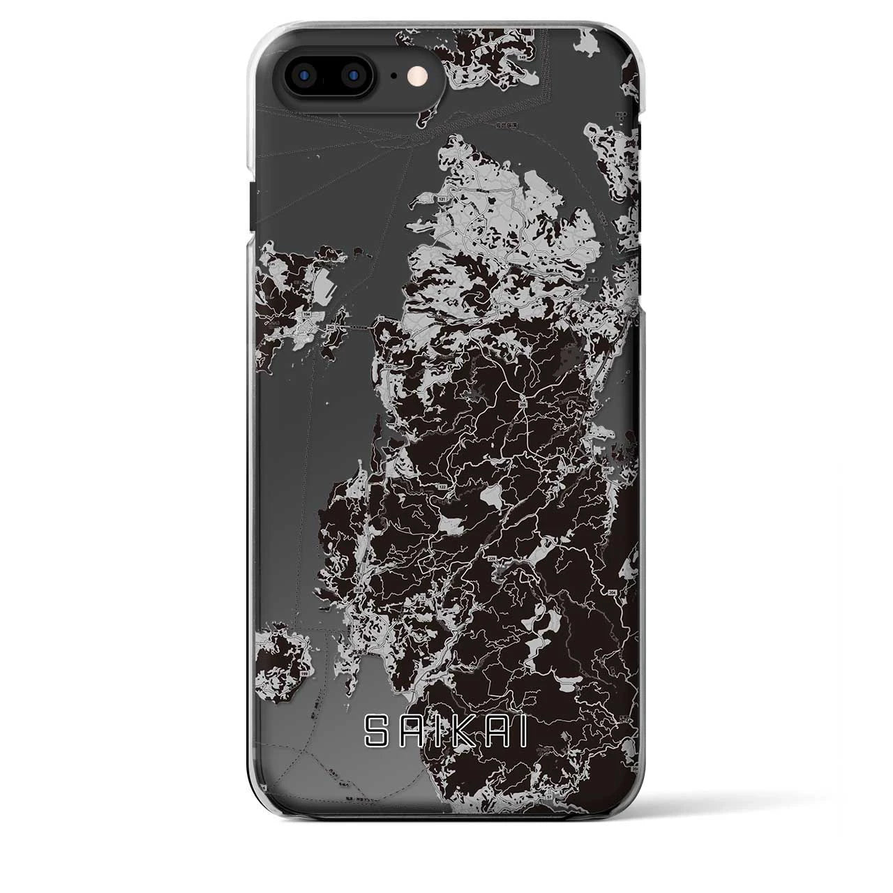 【西海(長崎県)】地図柄iPhoneケース(クリアタイプ)