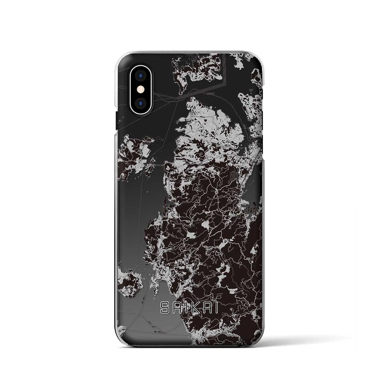 【西海(長崎県)】地図柄iPhoneケース(クリアタイプ)