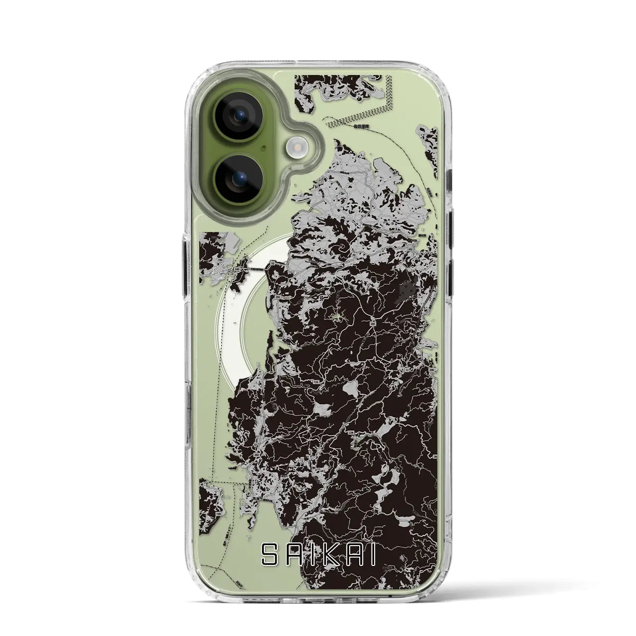 【西海(長崎県)】地図柄iPhoneケース(MagSafeタイプ)