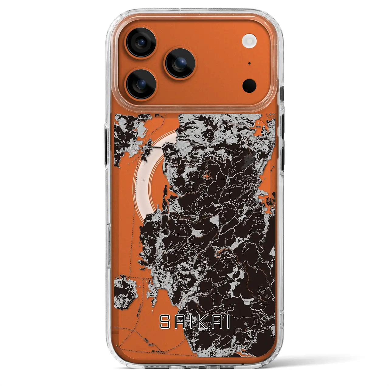 【西海(長崎県)】地図柄iPhoneケース(MagSafeタイプ)