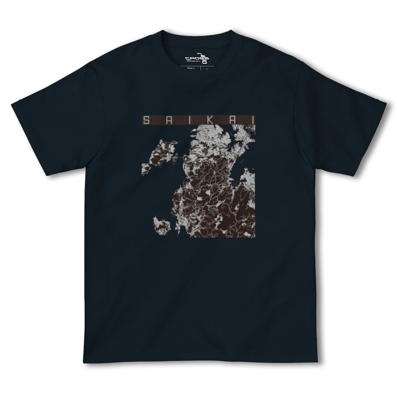 【西海(長崎県)】地図柄ヘビーウェイトTシャツ
