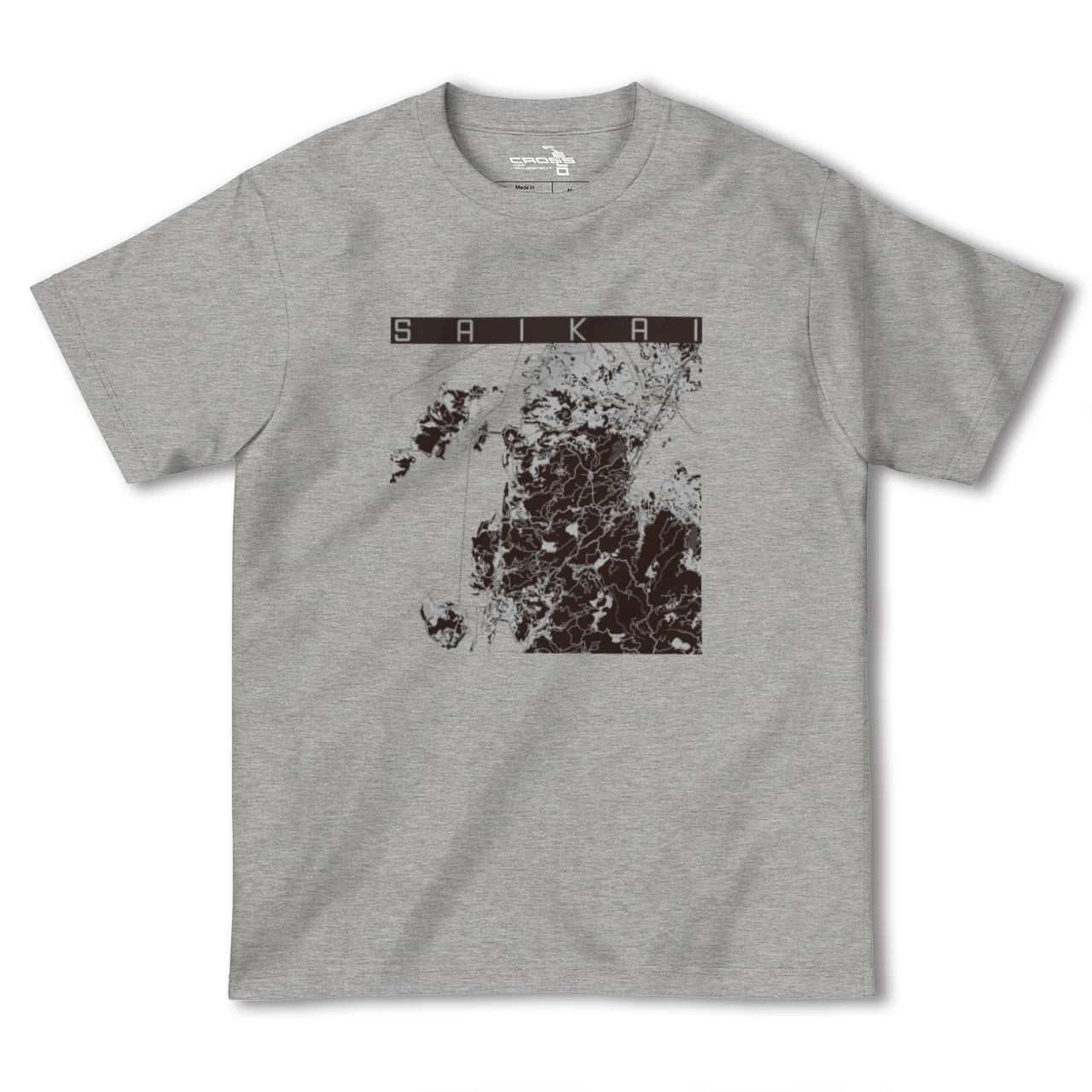 【西海(長崎県)】地図柄ヘビーウェイトTシャツ