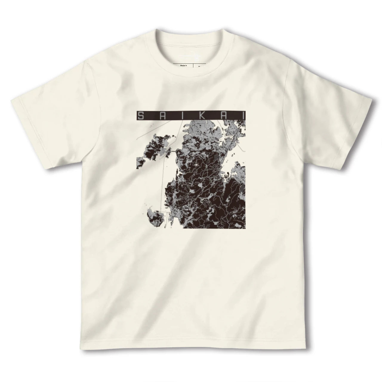 【西海(長崎県)】地図柄ヘビーウェイトTシャツ