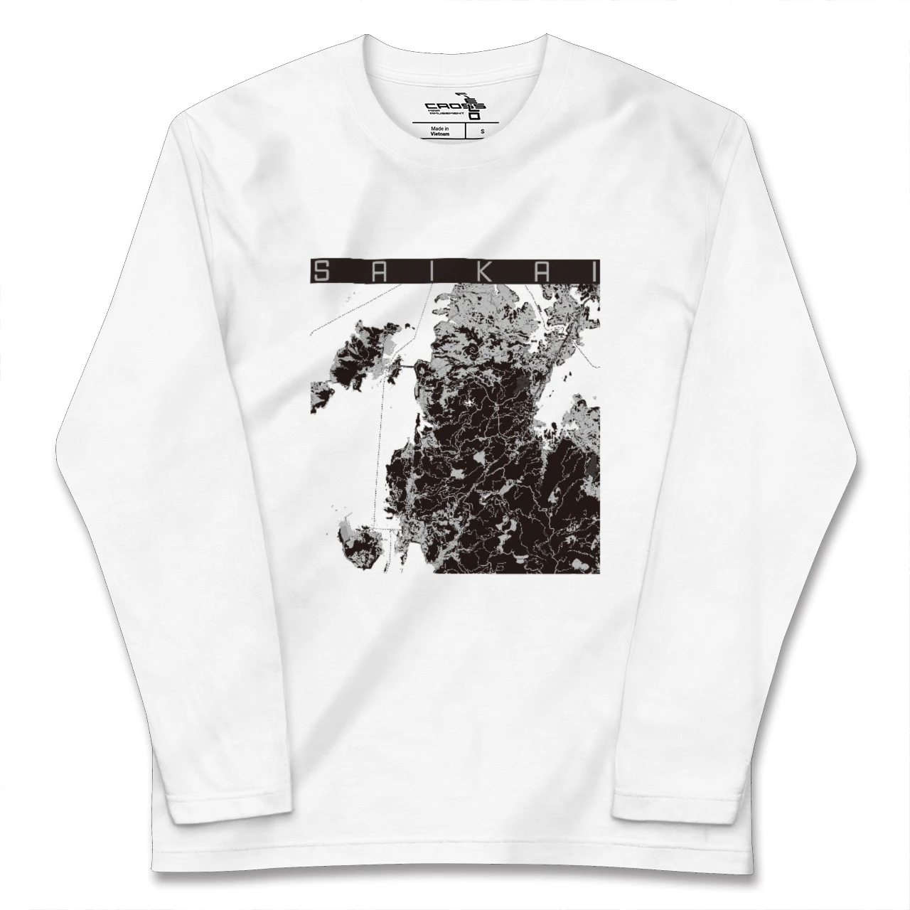 【西海(長崎県)】地図柄ロングスリーブTシャツ