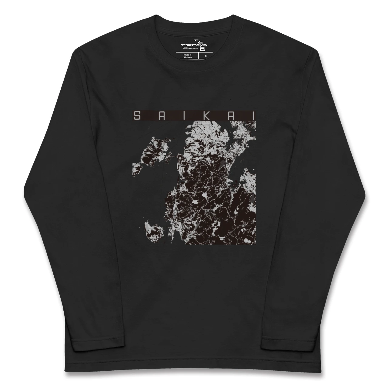 【西海(長崎県)】地図柄ロングスリーブTシャツ