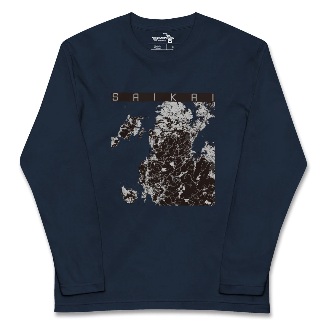 【西海(長崎県)】地図柄ロングスリーブTシャツ