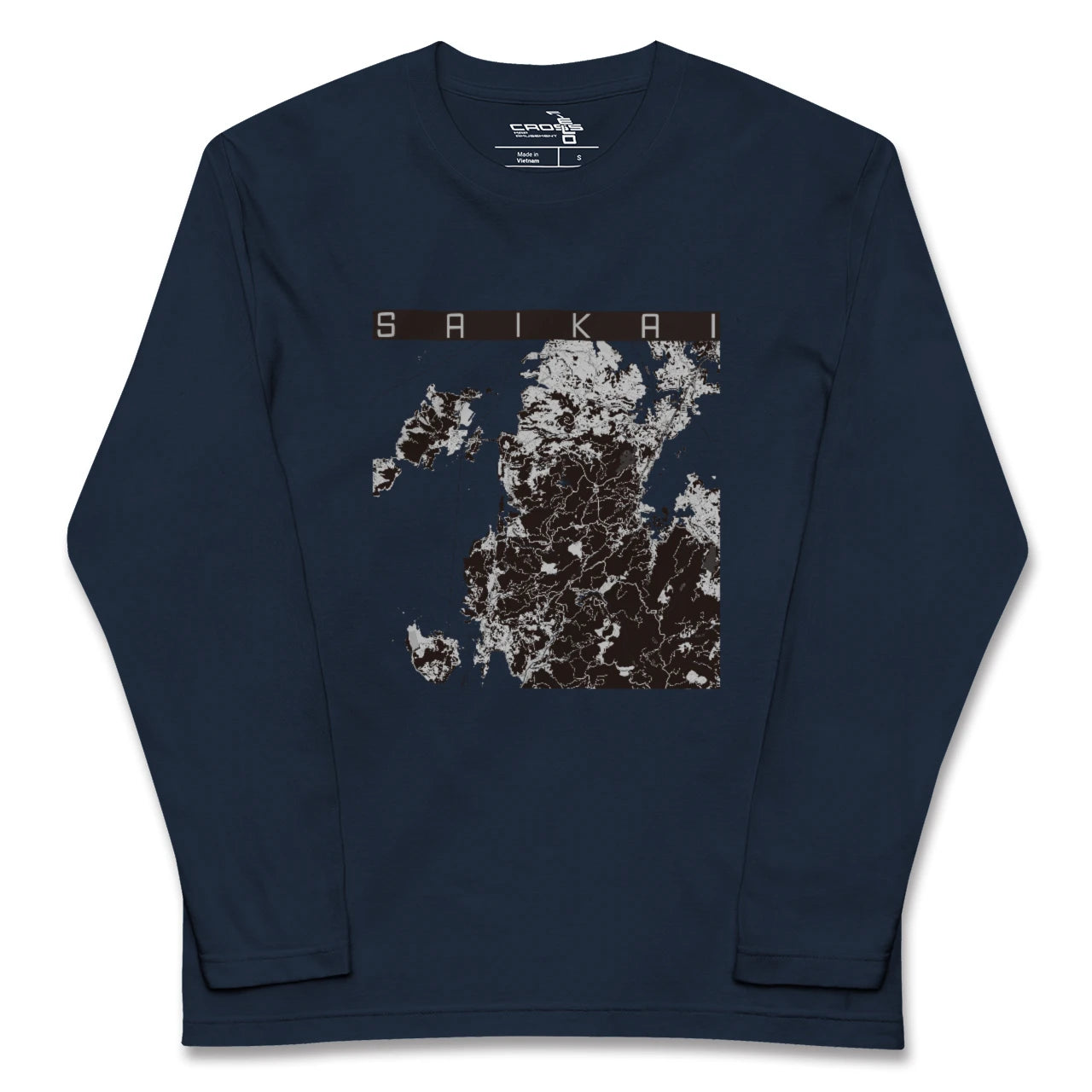 【西海(長崎県)】地図柄ロングスリーブTシャツ