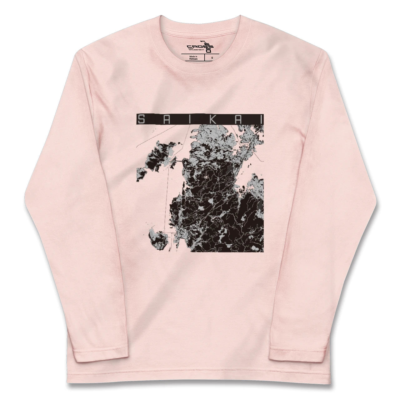 【西海(長崎県)】地図柄ロングスリーブTシャツ