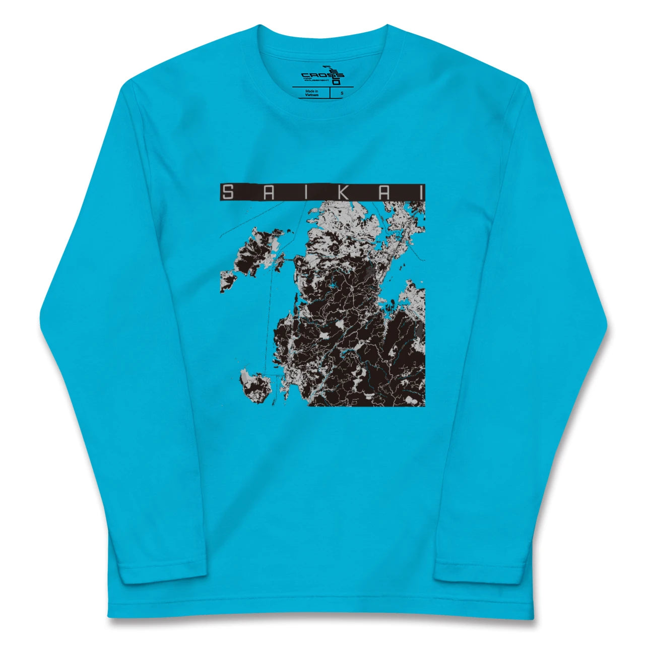 【西海(長崎県)】地図柄ロングスリーブTシャツ