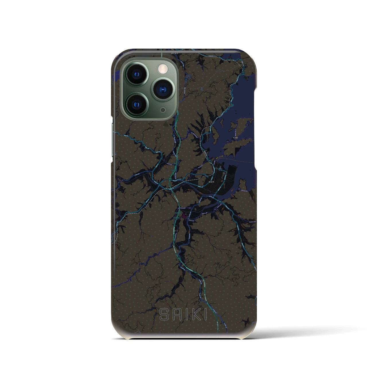 【佐伯(大分県)】地図柄iPhoneケース(バックカバータイプ)