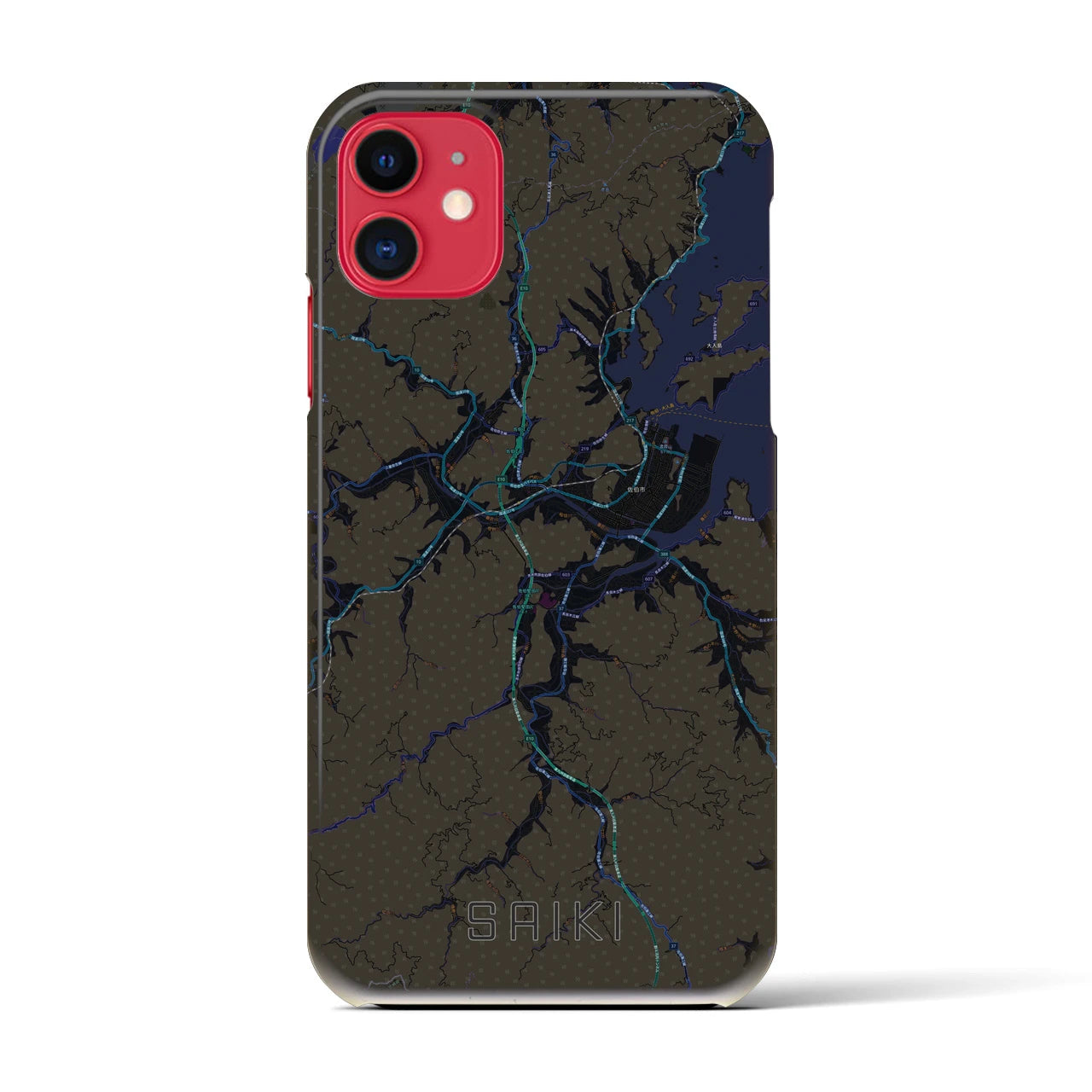 【佐伯(大分県)】地図柄iPhoneケース(バックカバータイプ)