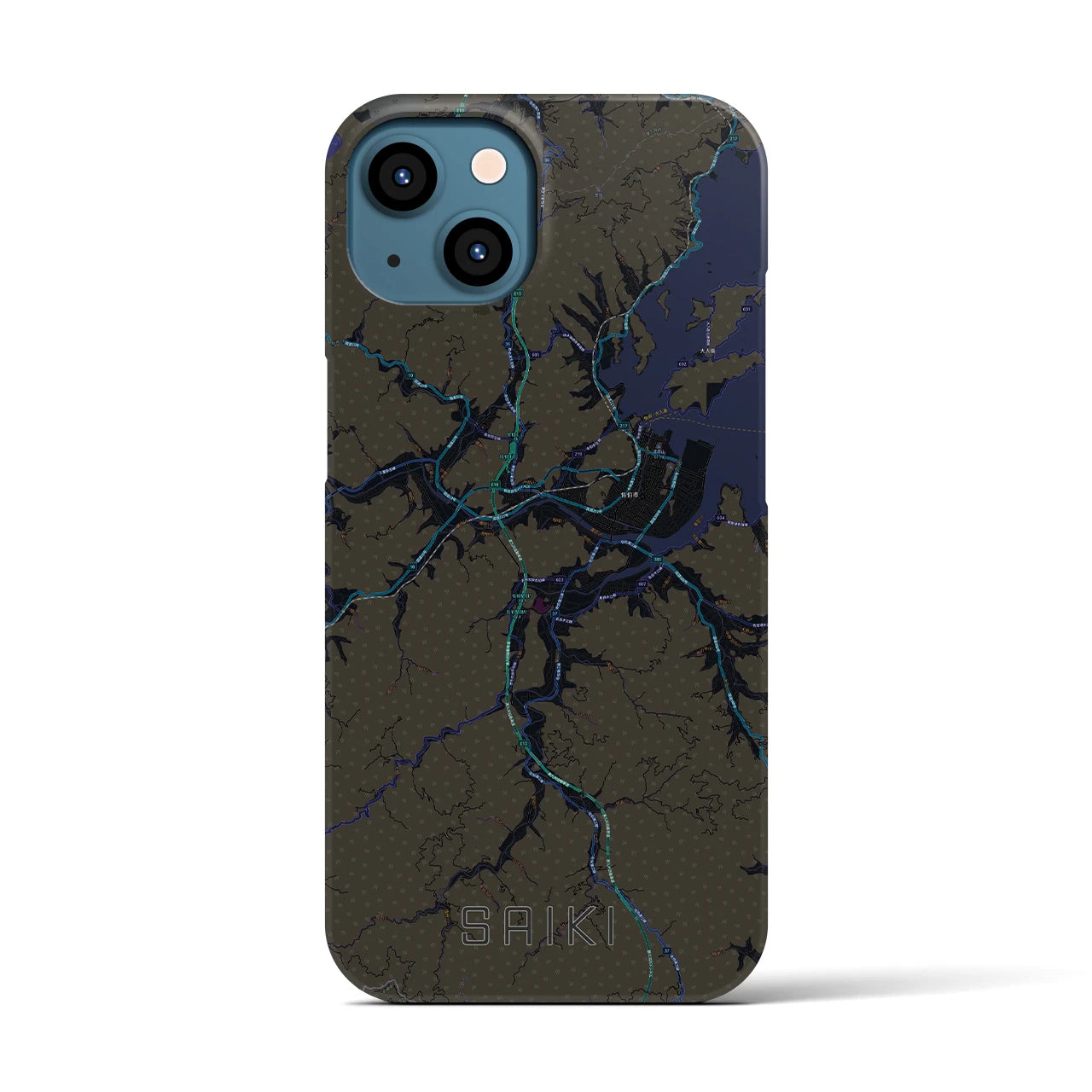 【佐伯(大分県)】地図柄iPhoneケース(バックカバータイプ)