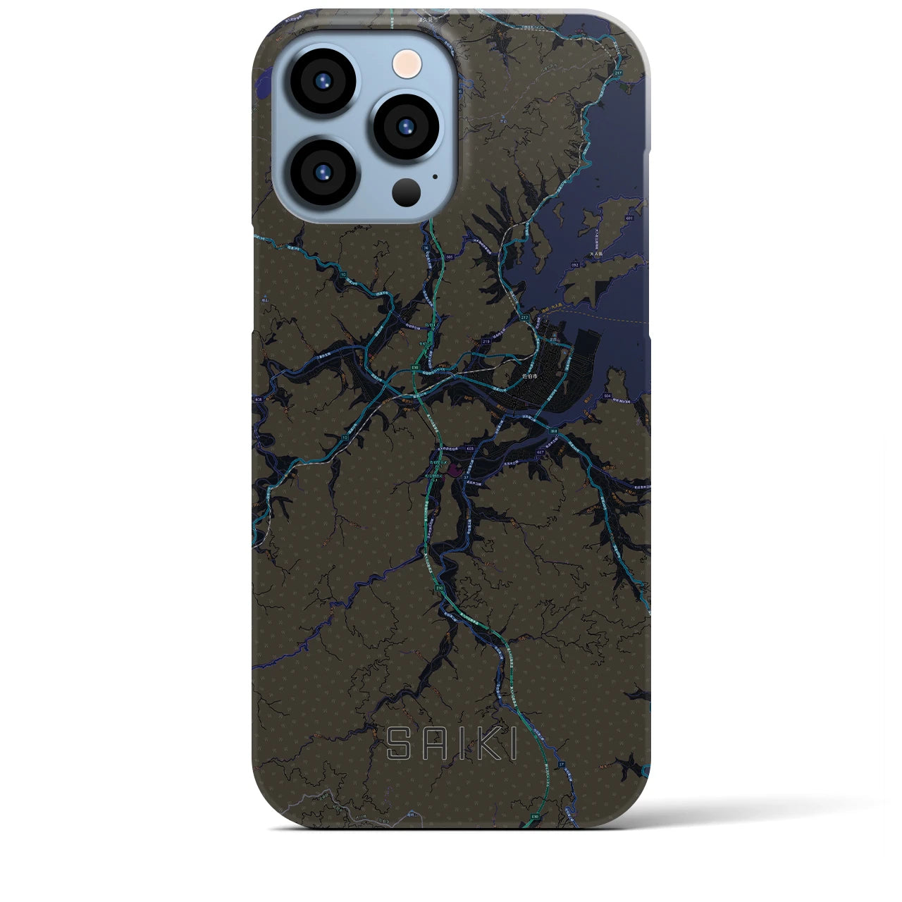 【佐伯(大分県)】地図柄iPhoneケース(バックカバータイプ)