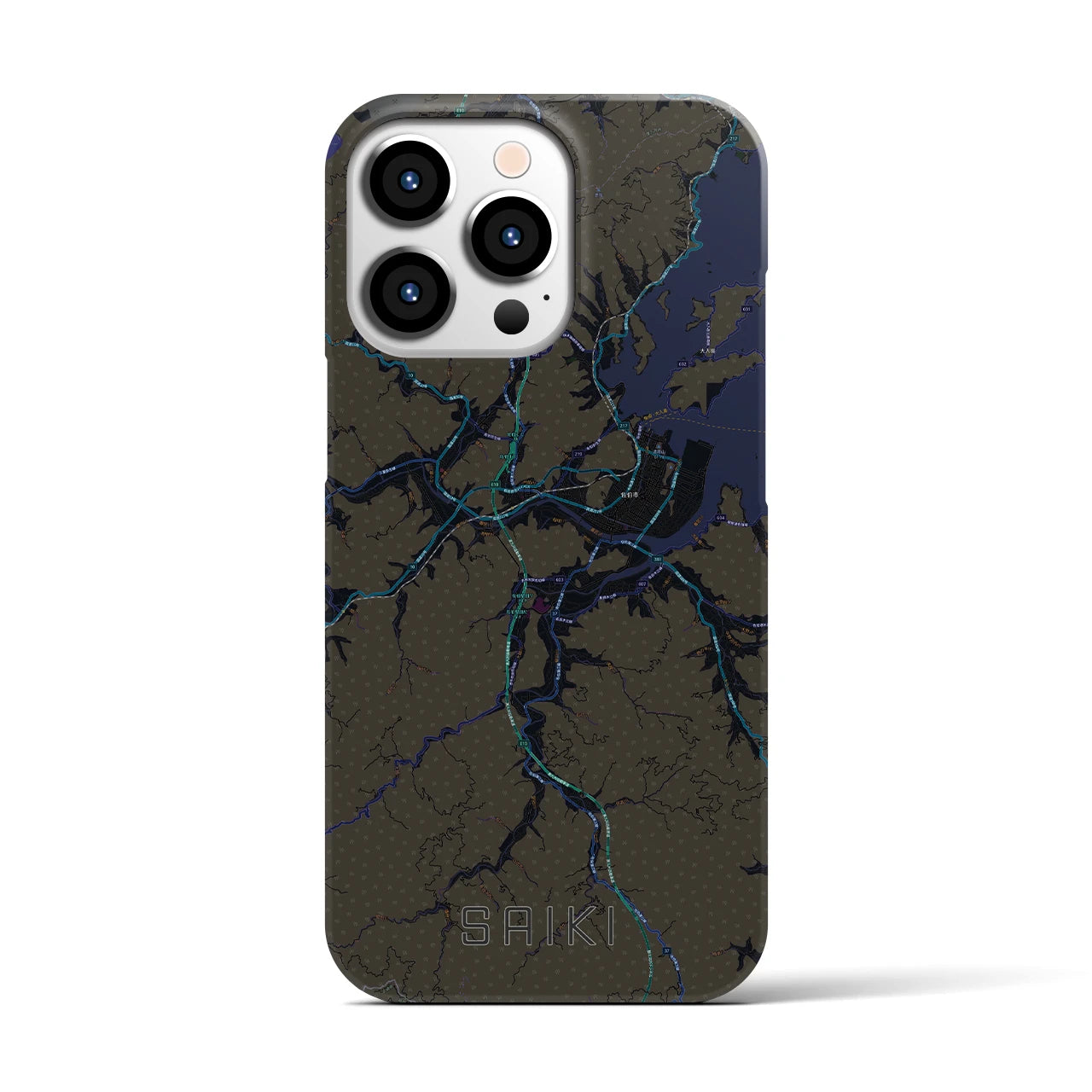 【佐伯(大分県)】地図柄iPhoneケース(バックカバータイプ)