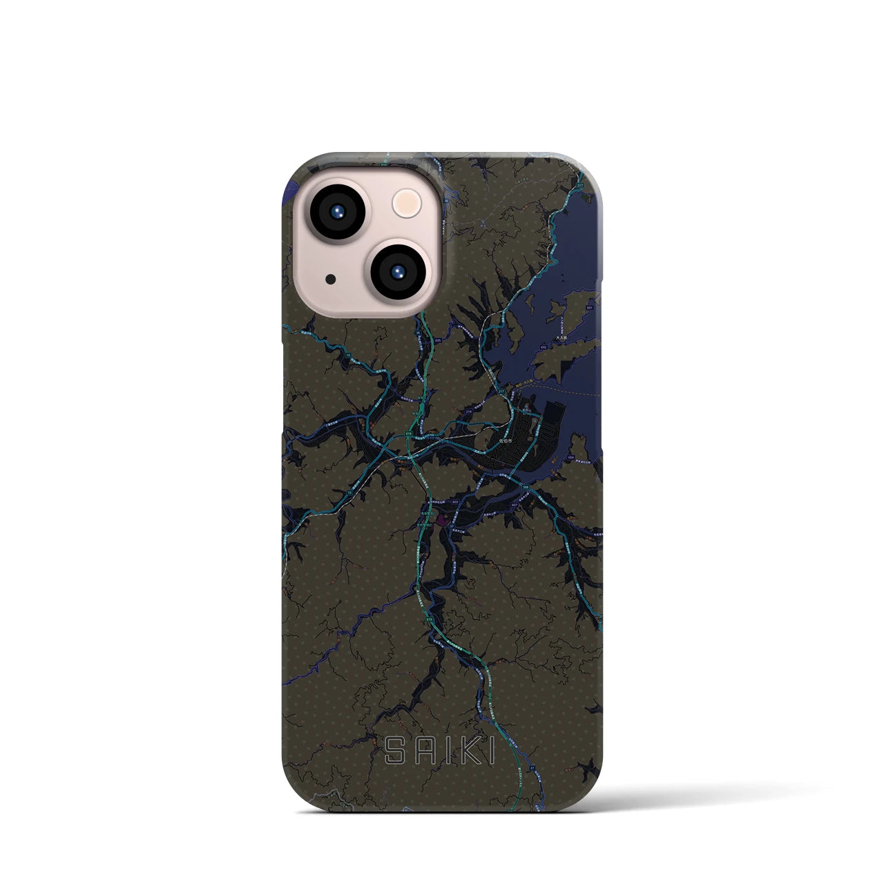 【佐伯(大分県)】地図柄iPhoneケース(バックカバータイプ)