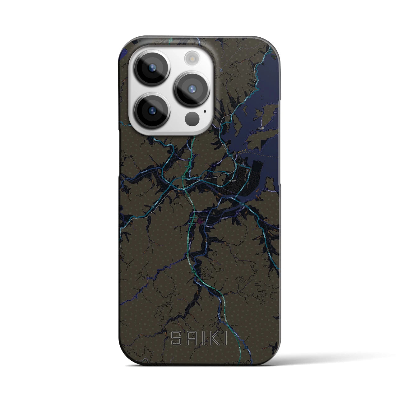 【佐伯(大分県)】地図柄iPhoneケース(バックカバータイプ)