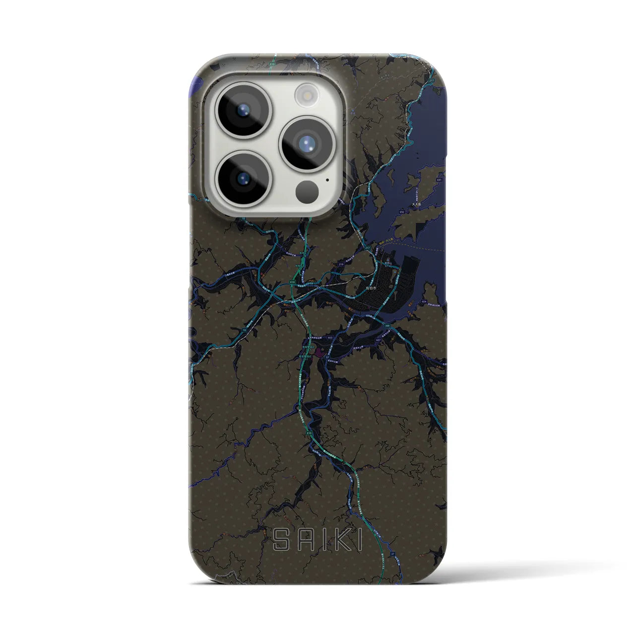 【佐伯(大分県)】地図柄iPhoneケース(バックカバータイプ)