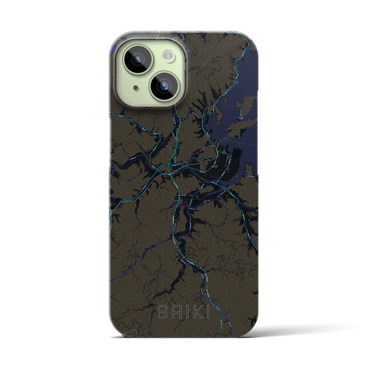 【佐伯(大分県)】地図柄iPhoneケース(バックカバータイプ)