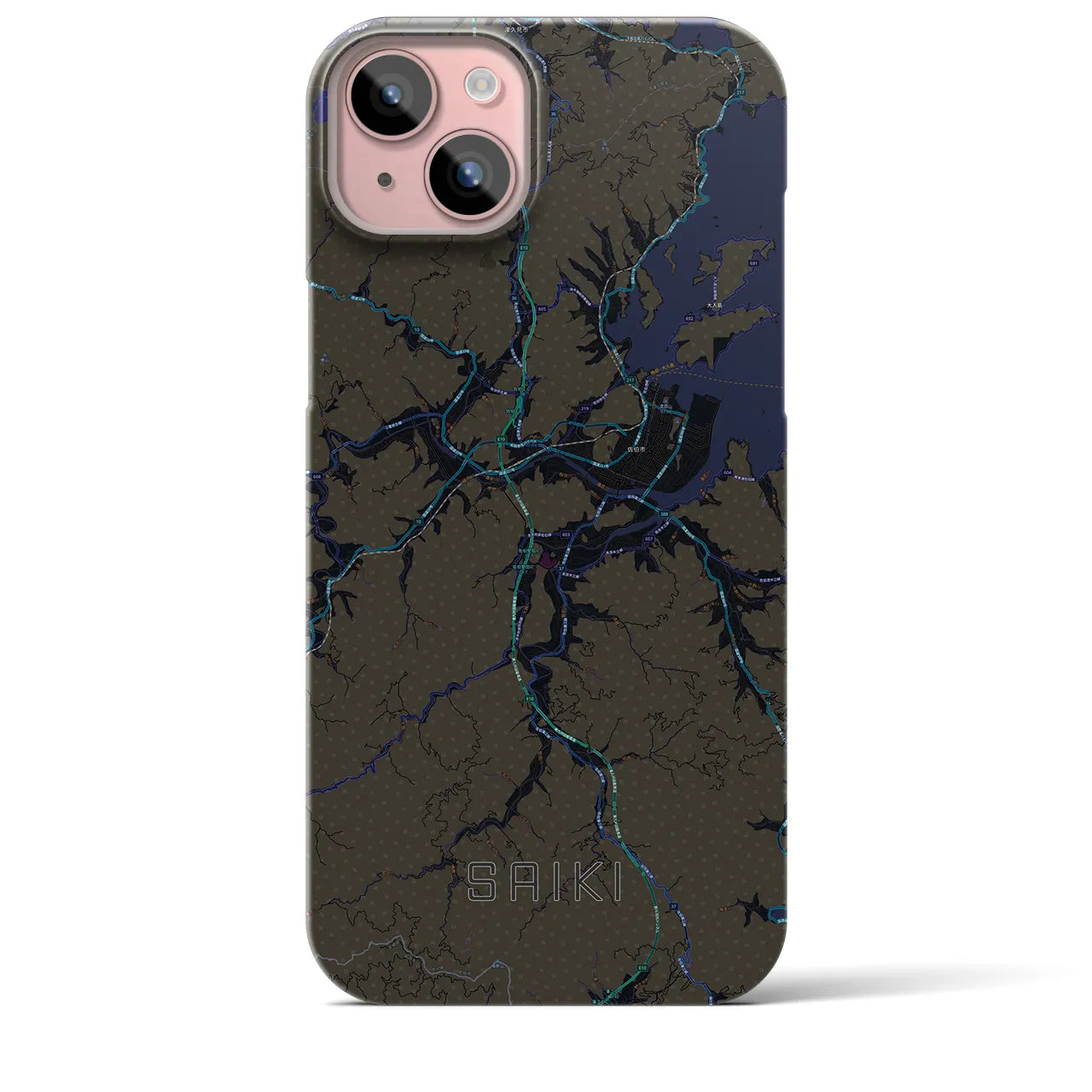 【佐伯(大分県)】地図柄iPhoneケース(バックカバータイプ)