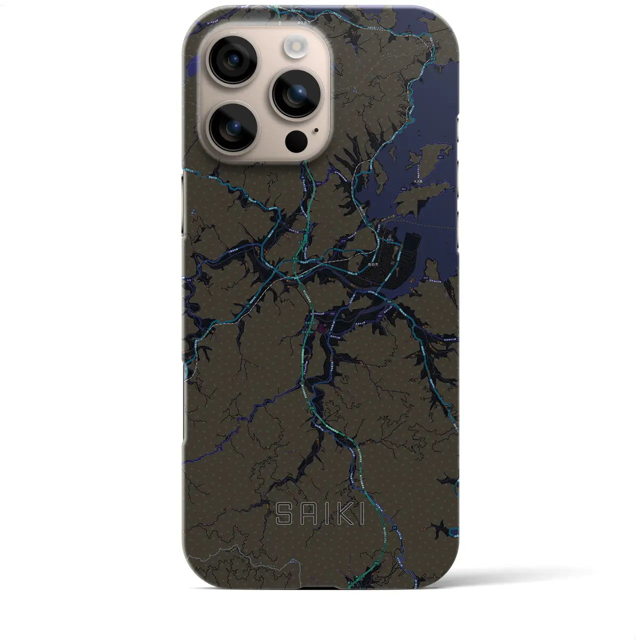 【佐伯(大分県)】地図柄iPhoneケース(バックカバータイプ)