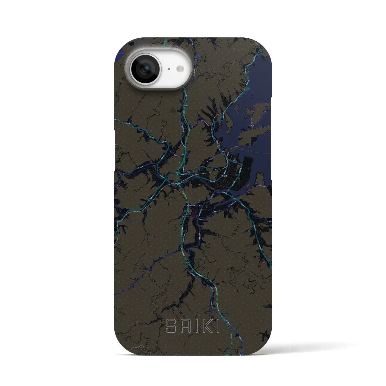 【佐伯(大分県)】地図柄iPhoneケース(バックカバータイプ)