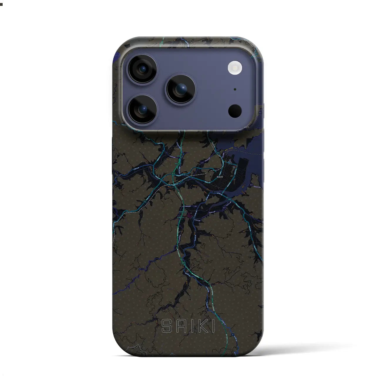 【佐伯(大分県)】地図柄iPhoneケース(バックカバータイプ)