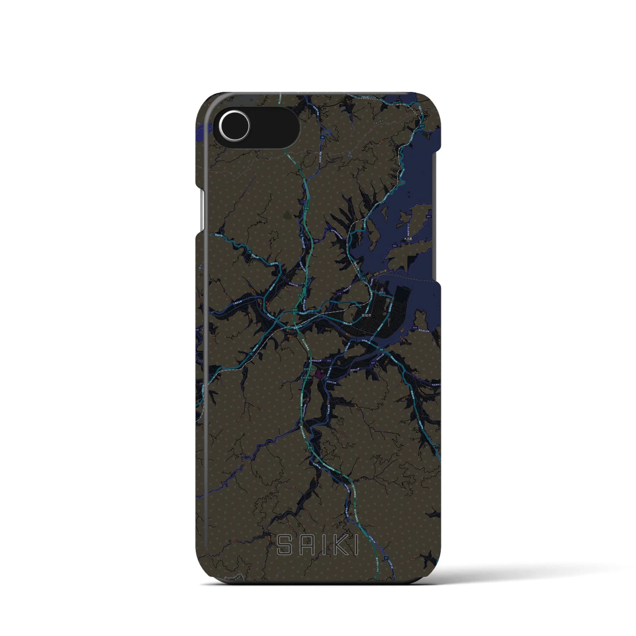 【佐伯(大分県)】地図柄iPhoneケース(バックカバータイプ)