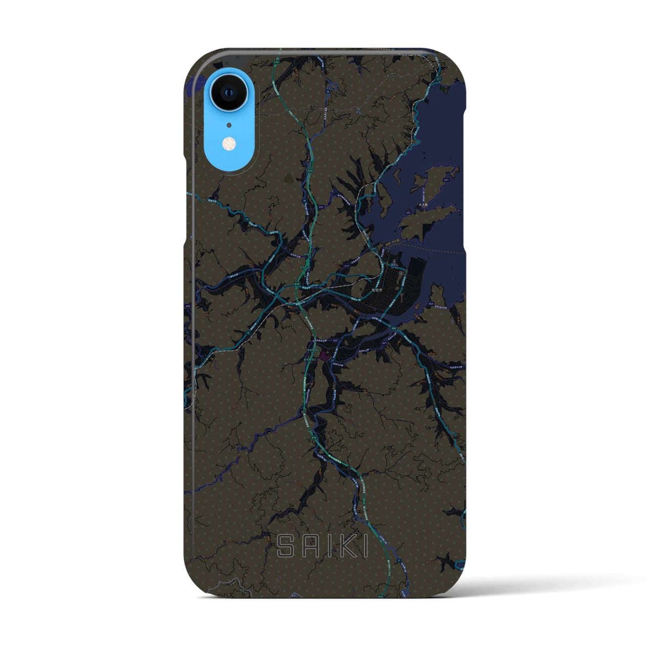 【佐伯(大分県)】地図柄iPhoneケース(バックカバータイプ)