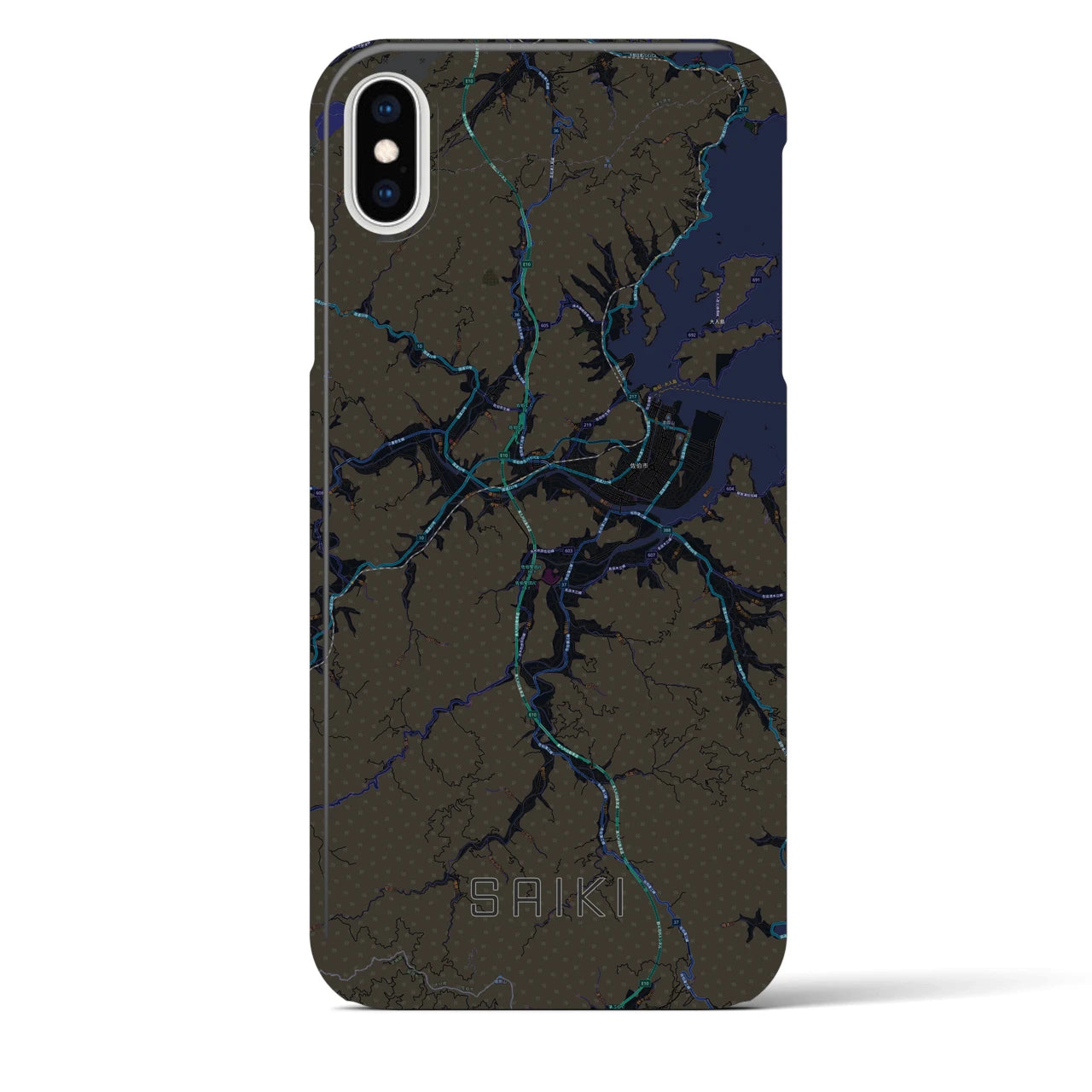 【佐伯(大分県)】地図柄iPhoneケース(バックカバータイプ)