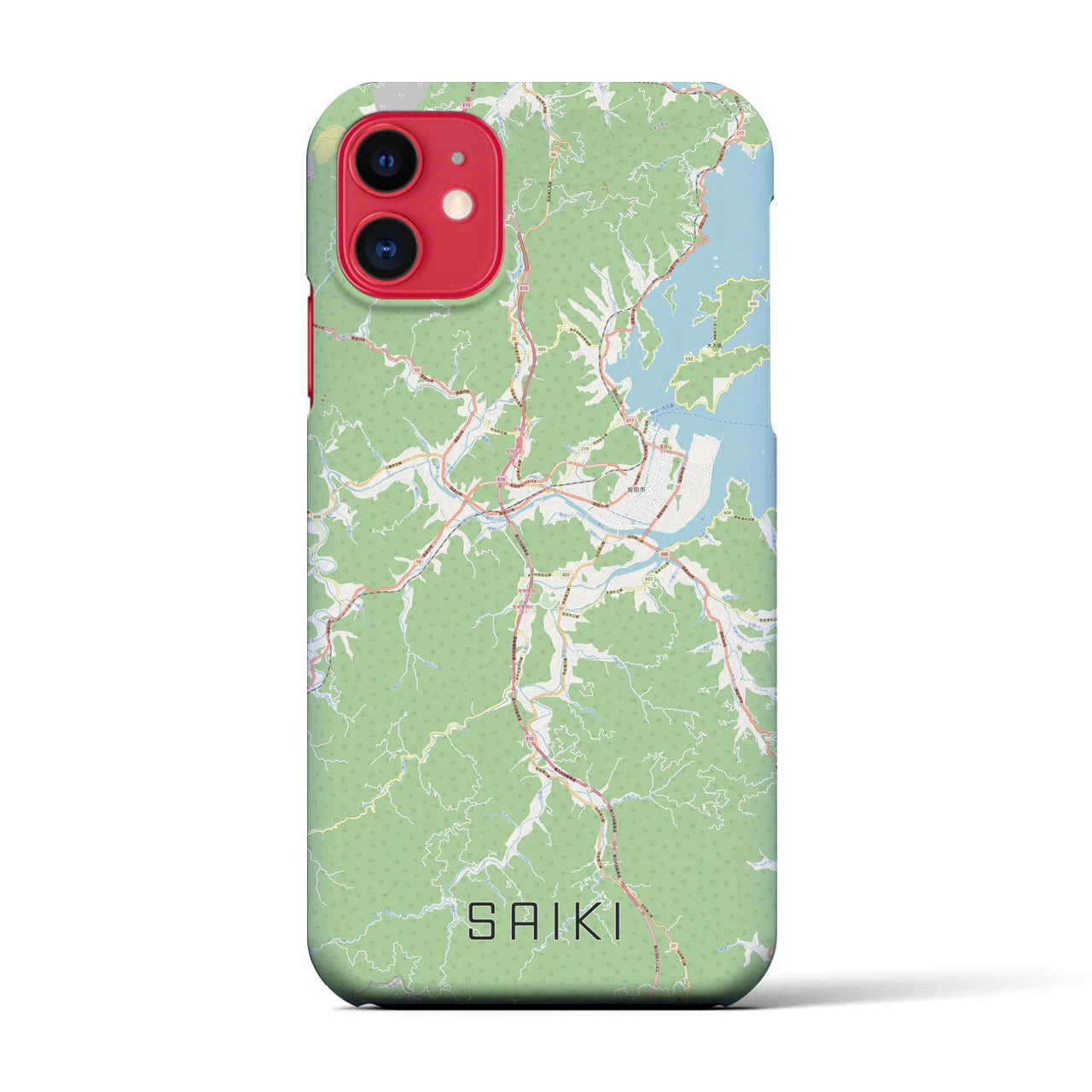 【佐伯(大分県)】地図柄iPhoneケース(バックカバータイプ)