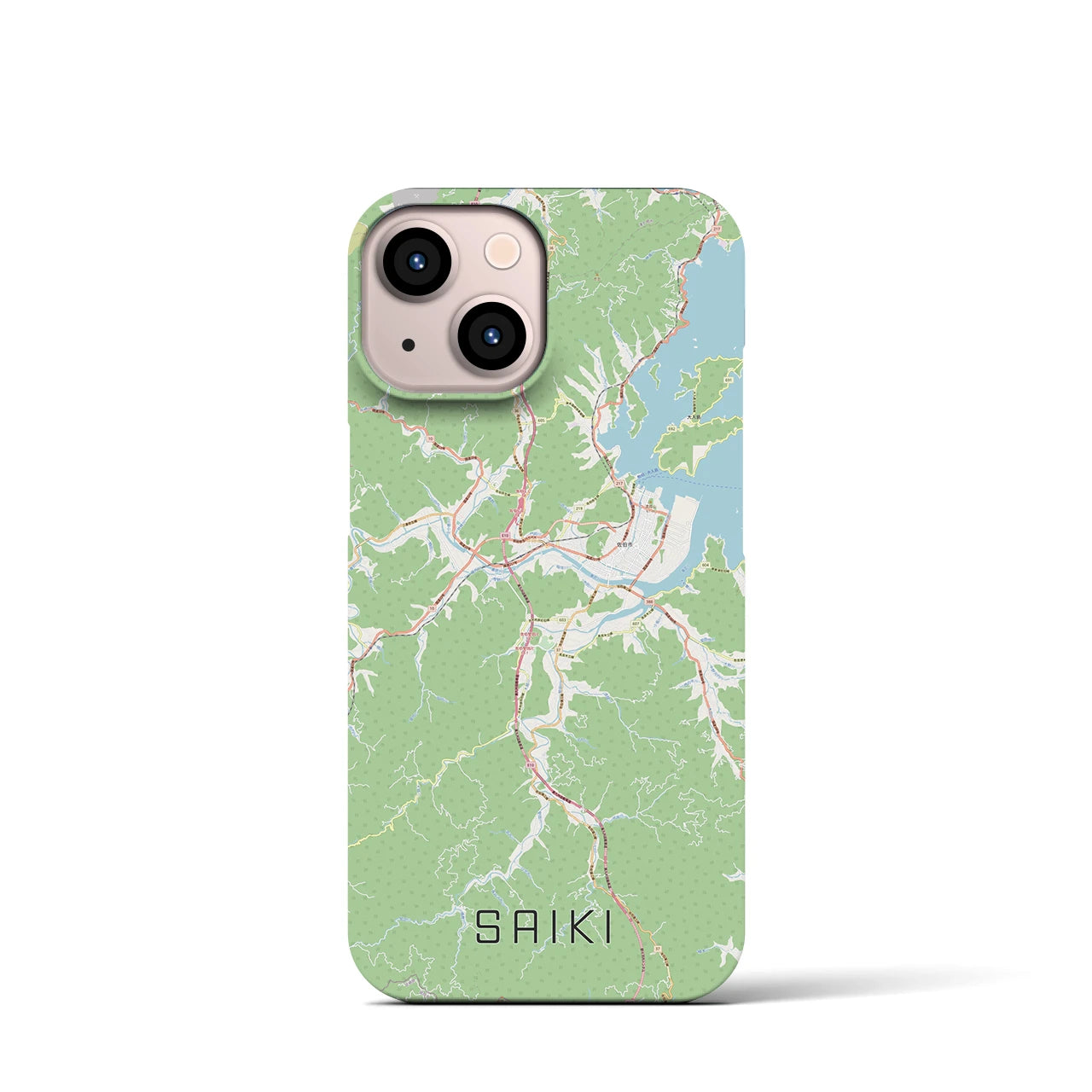 【佐伯(大分県)】地図柄iPhoneケース(バックカバータイプ)