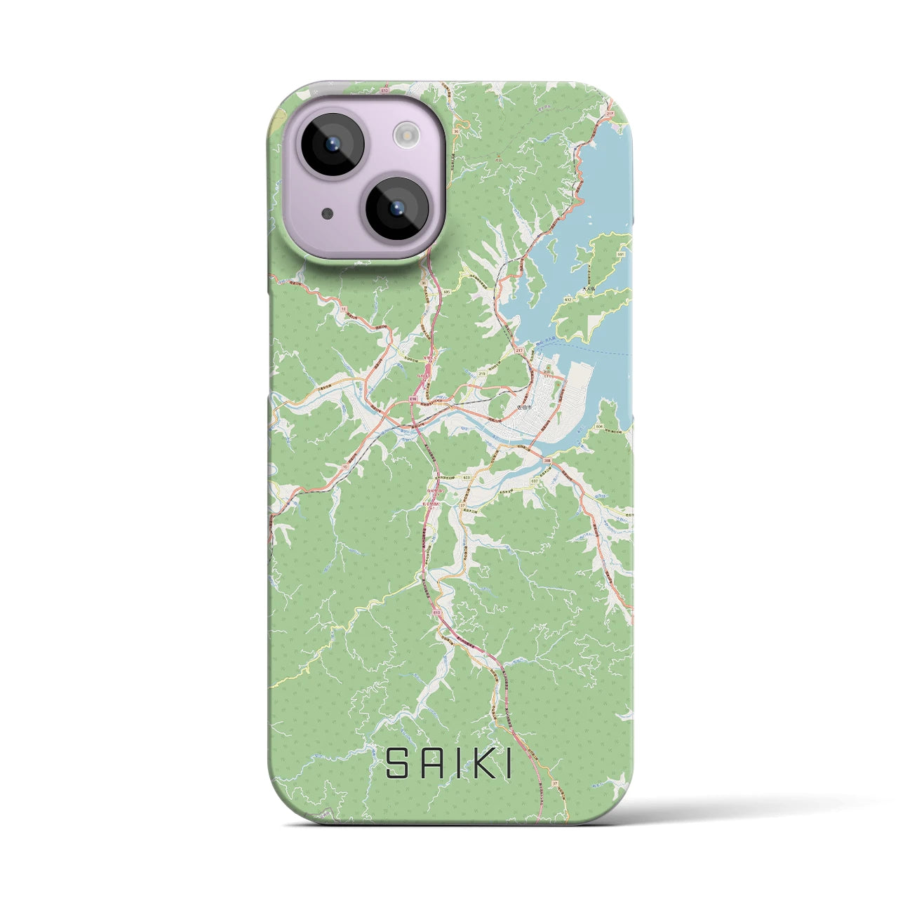 【佐伯(大分県)】地図柄iPhoneケース(バックカバータイプ)