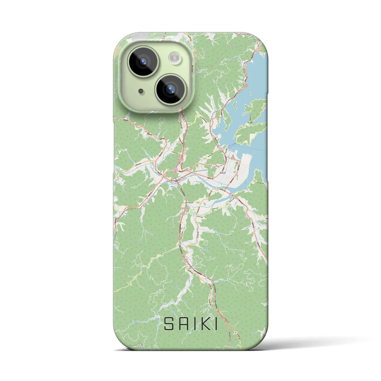 【佐伯(大分県)】地図柄iPhoneケース(バックカバータイプ)